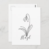 あなただけの1月の誕生花 スノードロップ ポストカード (正面/裏面)