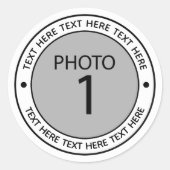 あなただけの1枚の写真を作成 ラウンドシール (正面)