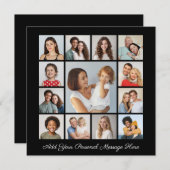 あなただけの13枚の写真コラージュを作成 - あなたのメッセージを添えて ノートカード (正面/裏面)