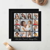 あなただけの13枚の写真コラージュを作成 - あなたのメッセージを添えて ノートカード (正面/裏面インサイチュ)