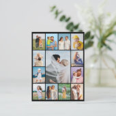 あなただけの13枚の写真コラージュを作成 ポストカード (スタンド正面)