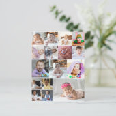 あなただけの16枚の写真コラージュをデザイン  ポストカード (スタンド正面)