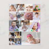 あなただけの16枚の写真コラージュをデザイン  ポストカード (正面)