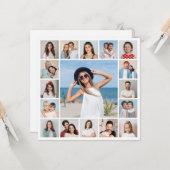 あなただけの17枚の写真コラージュを作成 カード (正面/裏面インサイチュ)