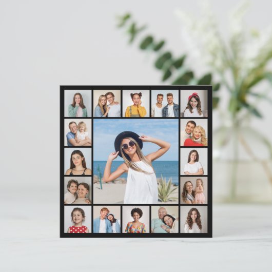 あなただけの17枚の写真コラージュギフトを作成 カード (スタンド正面)