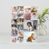 あなただけの18枚の写真コラージュをデザイン カード (スタンド正面)