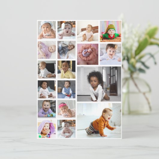 あなただけの18枚の写真コラージュを作成しましょう カード (スタンド正面)