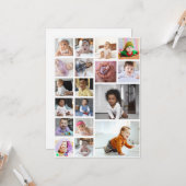 あなただけの18枚の写真コラージュを作成しましょう カード (正面/裏面インサイチュ)