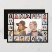 あなただけの21枚の写真コラージュを作成 シーズンカード (正面/裏面)