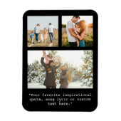 あなただけの3枚の写真と名言で作るオリジナルグッズ マグネット (縦)