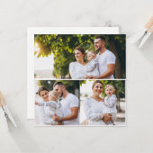 あなただけの3枚の写真の コラージュをデザイン カード (正面/裏面インサイチュ)