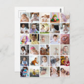 あなただけの30枚の写真コラージュをデザイン ポストカード (正面/裏面)