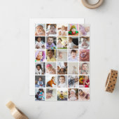 あなただけの30枚の写真コラージュを作成しましょう ノートカード (正面/裏面インサイチュ)