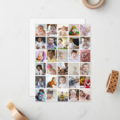あなただけの30枚写真コラージュを作成 ノートカード (正面/裏面インサイチュ)