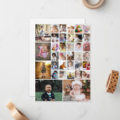 あなただけの35枚の写真コラージュをデザイン ノートカード (正面/裏面インサイチュ)