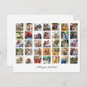 あなただけの35枚の写真コラージュを作成 シーズンカード (正面/裏面)