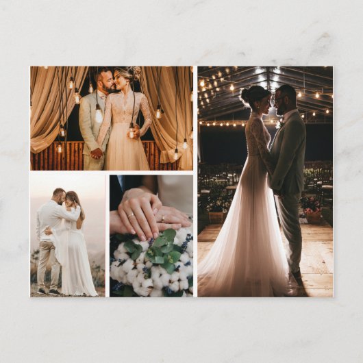 あなただけの4枚の写真のコラージュを作ろう ポストカード (正面)
