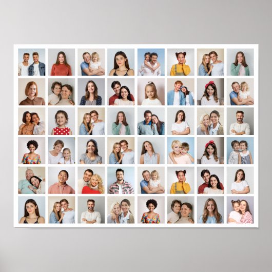 あなただけの48枚の写真コラージュを作成しよう ポスター (正面)