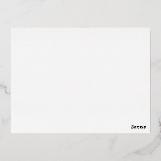 あなただけの4.25"×5.6" ホイル招待状をデザインしよう 箔招待状ポストカード (裏面)