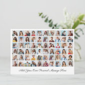 あなただけの60枚の写真コラージュを作成 - あなたのメッセージを添えて シーズンカード (スタンド正面)