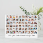 あなただけの60枚の写真コラージュを作成 - あなたのメッセージを添えて シーズンカード (スタンド正面)
