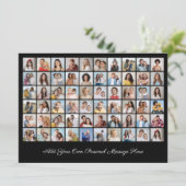 あなただけの60枚の写真コラージュを作成 - あなたのメッセージを添えて 招待状 (スタンド正面)