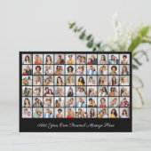 あなただけの60枚の写真コラージュを作成 - あなたのメッセージを添えて 招待状 (スタンド正面)