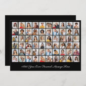 あなただけの60枚の写真コラージュを作成 - あなたのメッセージを添えて 招待状 (正面/裏面)