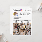 あなただけの7枚の写真コラージュをデザイン カード (正面/裏面インサイチュ)