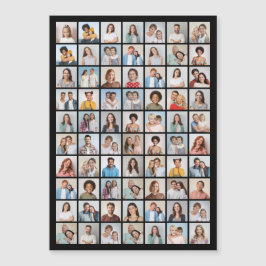 あなただけの70枚の写真コラージュを作成しよう マグネット招待状