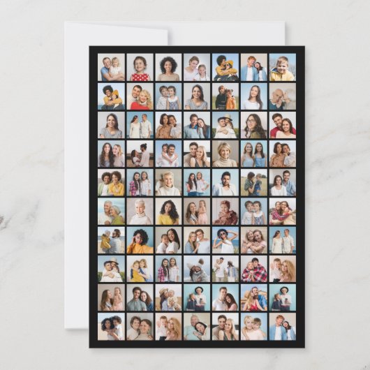 あなただけの70枚の写真コラージュを作成しよう 招待状 (正面)