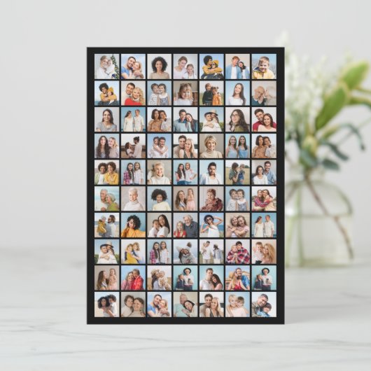 あなただけの70枚の写真コラージュを作成しよう 招待状 (スタンド正面)