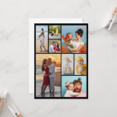 あなただけの8枚の写真のコラージュを作ろう カード (正面/裏面インサイチュ)