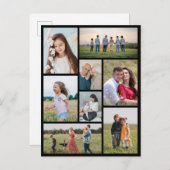 あなただけの8枚の写真のコラージュを作ろう ポストカード (正面/裏面)