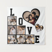 あなただけの8枚の写真の コラージュをデザインしよう タペストリー (正面)