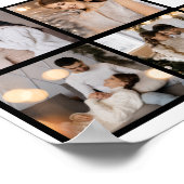 あなただけの8枚の写真の コラージュをデザインしよう ポスター (角)