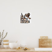 あなただけの8枚の写真の コラージュをデザインしよう ポスター (キッチン)