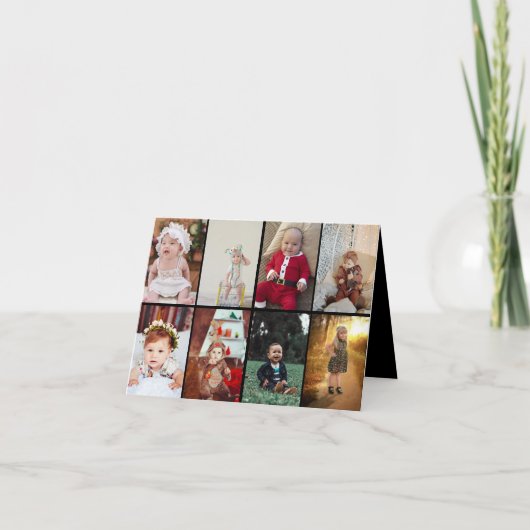 あなただけの8枚の写真の コラージュをデザイン カード (正面)