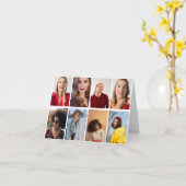 あなただけの8枚の写真の コラージュをデザイン カード (黄色い花)