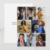 あなただけの8枚の写真の コラージュをデザイン ノートカード (正面/裏面)