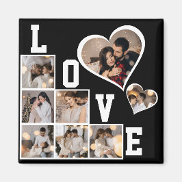 あなただけの8枚の写真の コラージュをデザイン マグネット