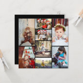 あなただけの8枚の写真をデザインしたコラージュを作成 カード (正面/裏面インサイチュ)