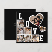 あなただけの8枚の写真コラージュをデザイン シーズンカード (正面/裏面)