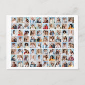 あなただけの80枚の写真を編集可能なカラーコラージュを作成 ポストカード (正面)