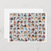 あなただけの80枚の写真コラージュを作成 招待状 (正面/裏面)