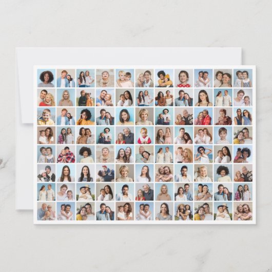 あなただけの88枚の写真コラージュを作成 招待状 (正面)