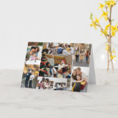 あなただけの9枚の写真コラージュを作成 カード (黄色い花)