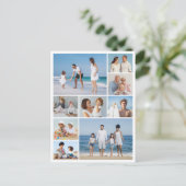 あなただけの9枚の写真コラージュを作成 ポストカード (スタンド正面)