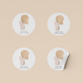 あなただけの、愛のライン、ボヘミアンスタイル、アラビア風 ラウンドシール