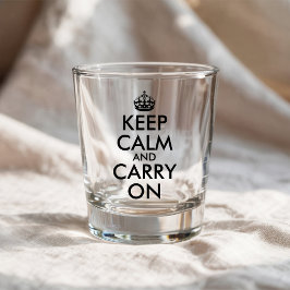 あなただけの「Keep Calm and Carry On」を作成 ショットグラス